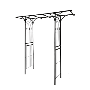 Pergola ogrodowa metalowa prostokątna 200/52/206 czarna 